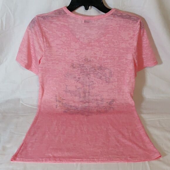 Blessed Pink Burnout Gypsy & Anchor Short Sleeve T-Shirt Size L‎ - Picture 4 of 4
